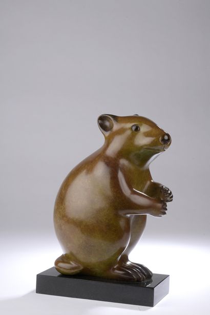 null François Galoyer (1944)

Grand hamster

Épreuve en bronze à patine brun rouge...