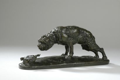 null Emmanuel Frémiet (1824-1910)

Griffon dog with a turtle

Model created between...