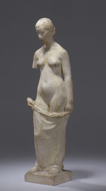 null Marcel Damboise (1903-1992) 

Woman with a shirt, 1935-1945

Plaster with traces...
