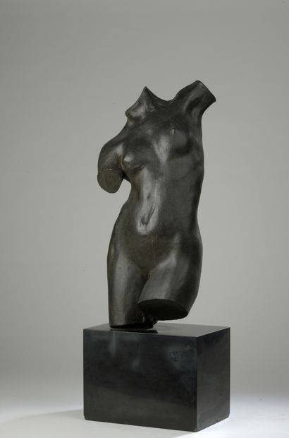  Victor Ségoffin (1867-1925) 
Torso of the Sacred Dance 
Bronze with black patina...