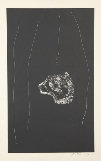 null Robert MOTHERWELL (1915 - 1991)

Soot – Black Stone, planche 3, 1975

Lithographie...