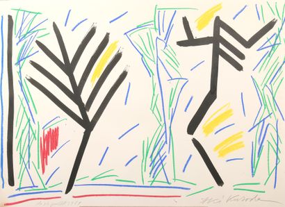 null Aki KURODA (born 1944)

Untitled, 1984

Lithograph enhanced with pastel signed...