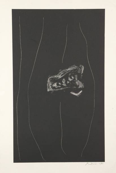 null Robert MOTHERWELL (1915 - 1991)

Soot – Black Stone, planche 2, 1975

Lithographie...