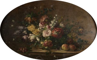 null French school around 1880

Bouquet of flowers

Pair of oval canvases.

Wear...