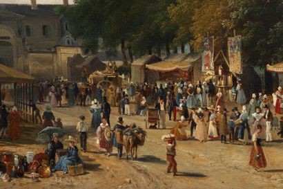 null Jean-François DEMAY (1798-1850)

Market and festival in a provincial town

Oil...