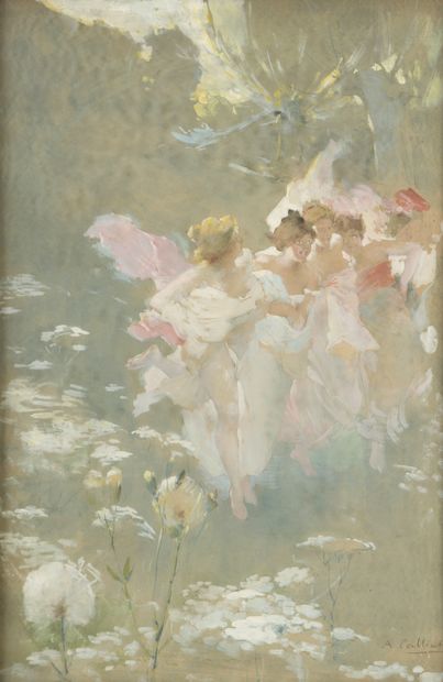 null Antoine CALBET (1860-1944)

Nymphs on the river bank

Gouache on paper. 

Signed...