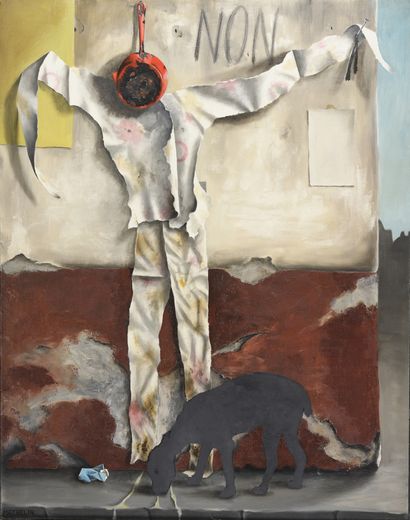 Lucien MATHELIN (1905-1981) 
Le crucifié,...