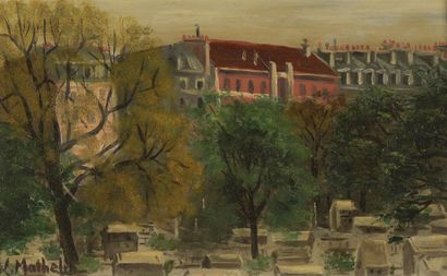 null Lucien MATHELIN (1905-1981)

Vue du cimetière de Montmartre depuis l'atelier,...
