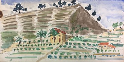 null Lucien MATHELIN (1905-1981)

Un lot comprenant : 

- Deux aquarelles et gouaches...