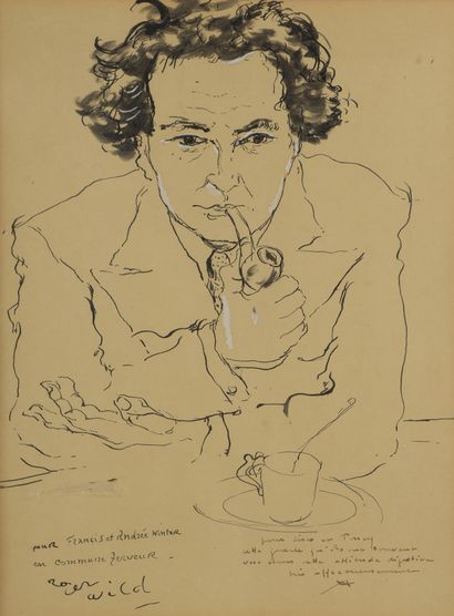 null Roger WILD (1894-1987)

Portrait d'Arthur Honegger (1892-1955)

Plume, encre...