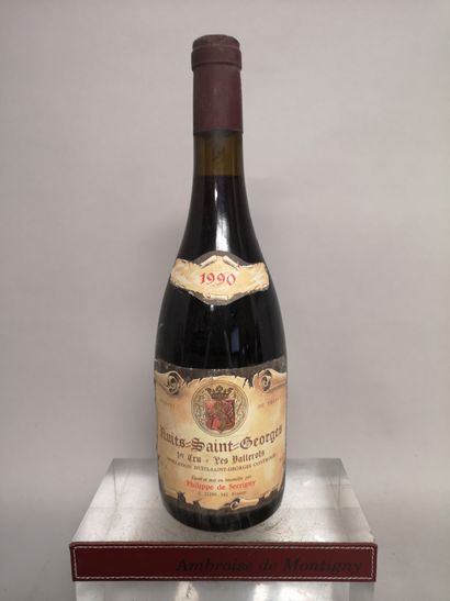 null 1 bouteille NUITS SAINT GEORGES 1er Cru "Les Vallerots" - Ph. de SERRIGNY -...