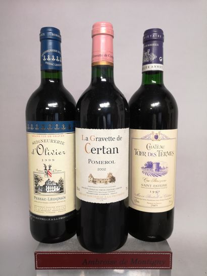 null 3 bouteilles BORDEAUX 1 Ch. TOUR des TERMES 1997 - Saint Estèphe, 1 Seigneurerie...
