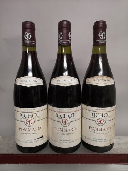 3 bouteilles POMMARD - BICHOT 1989 

Étiquettes...
