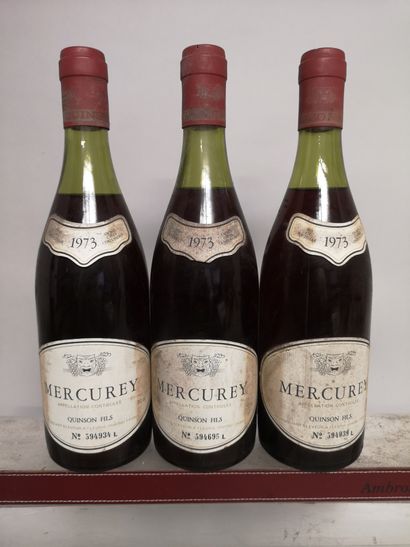 3 bouteilles MERCUREY - QUINSON Fils - 1973...