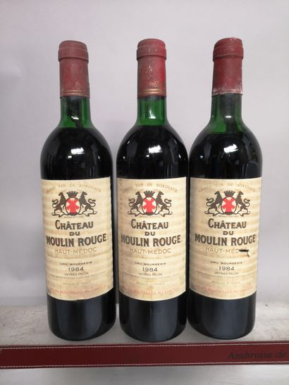 null 3 bouteilles Château du MOULIN ROUGE - Haut Médoc 1984 

Étiquettes légèrement...