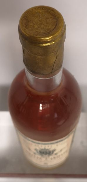null 1 bouteille Château L'ARIESTE - Sauternes - 1964

Etiquette légèrement tach...