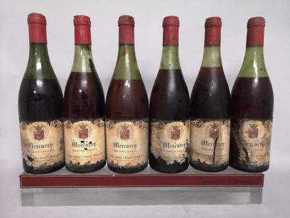 6 bouteilles MERCUREY - Paul MARCEAU (Années...