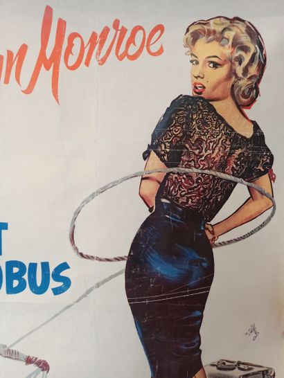 null Bus stop, directed by Joshua Logan with Marilyn Monroe, 1956, canvas poster.

150...