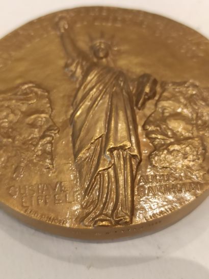 null Medal commemorating the bicentennial of France's gift of the Statue of Liberty...