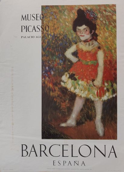 null Lot comprising four PICASSO posters (Madame Casals, The Dwarf Dancer, Maternity...),...