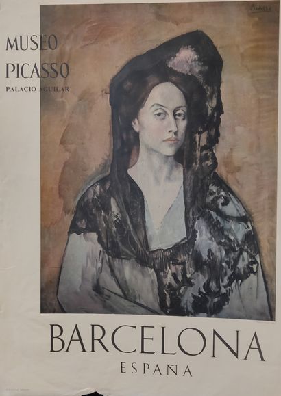 null Lot comprising four PICASSO posters (Madame Casals, The Dwarf Dancer, Maternity...),...