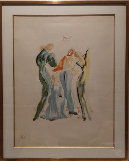 null After Salvador DALI (1904-1989)

Dante and the three graces

Lithograph.

Signed...