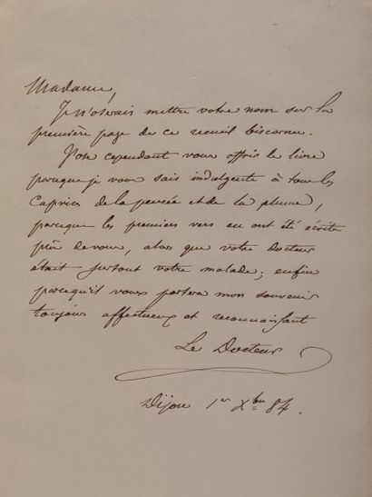 null Georges Camuset (Dr) 1840-1885 - The Sonnets of the Doctor Paris : "chez la...