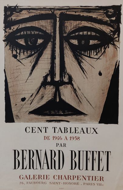 null Bernard BUFFET, Cent tableaux de 1946 à 1958, Galerie Charpentier, 1958, affiche,...