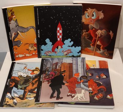 null Lot including about forty Artcurial sale catalogs on comics such as Tintin,...