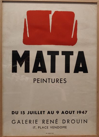 null Sebastian MATTA, Galerie René Drouin, 1947, affiche, impression Union Paris.

53...