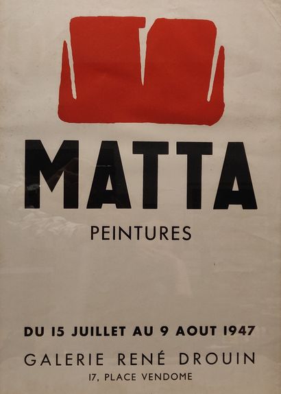 null Sebastian MATTA, Galerie René Drouin, 1947, affiche, impression Union Paris.

53...