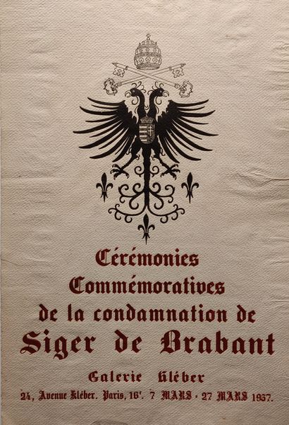 null Cérémonies commémoratives de la condamnation de Siger de Brabant, Galerie Kléber,...