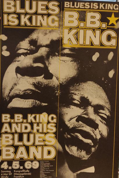 null B.B. KING AND HIS BLUES BAND, for the concert of 4.5.69 at the Kongresshalle...