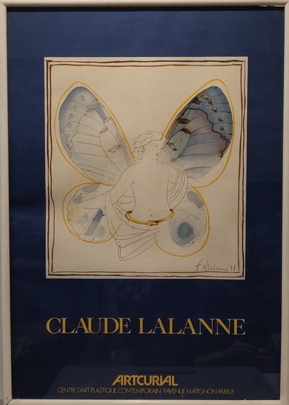 null Claude LALANNE, le papillon, affiche éditée par Artcurial. 

80 x 56 cm