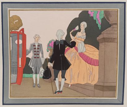 null Jacques TOUCHET (XXth)

Scenes of elegant people 

Five stencils on paper, two...