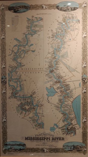 null Plantations of the Mississippi River from Natchez to New Orleans, 1858, after...