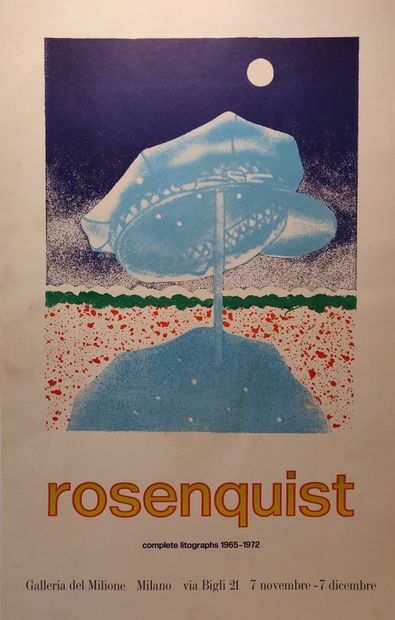 null James ROSENQUIST, Galeria del Milione, 1972, affiche lithographiée. 

83 x 52...