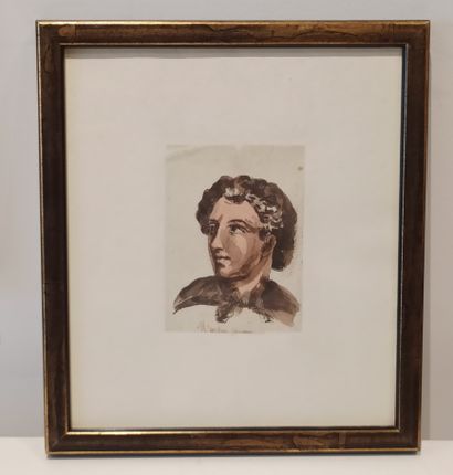 null Ecole du XIX - Xxème siècle 

Deux portraits d'homme et deux portraits de femme...