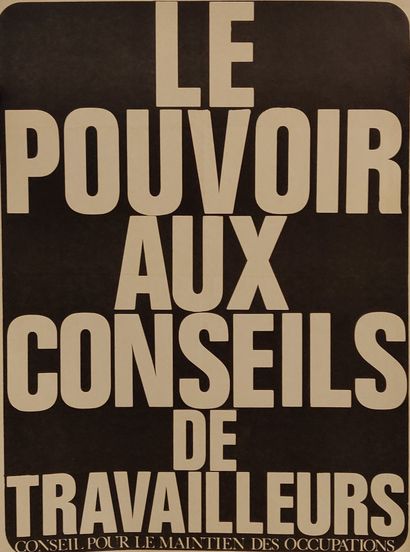 null CONSEIL POUR LE MAINTIEN DES OCCUPATIONS, quatre affiches : Occupation des usines...