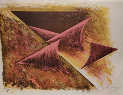 null Perez CELIS (1939-2008)

- Composition, 1984, etching, signed and dated lower...