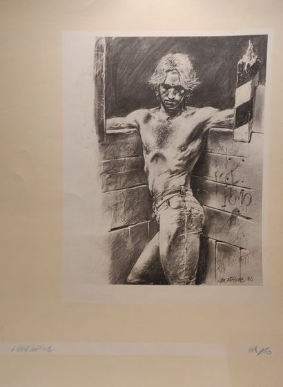 null Tanino LIBERATORE (1953)

Young man, 1986

Lithograph.

Signed lower left and...