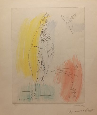 null Léopold SURVAGE (1878-1969)

Deux gravures : 

- Le cheval, eau-forte sur vélin,...