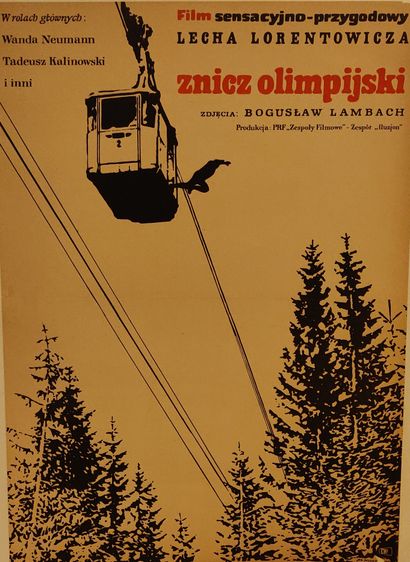 null Les jeux olympiques, par Lech Lorentowicz, dessin de Jan Młodożeniec, affiche...