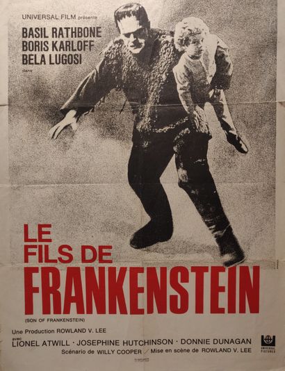 null The Son of Frankenstein, Rowland V. Lee director, 1939, poster.

80 x 60 cm

Creases,...