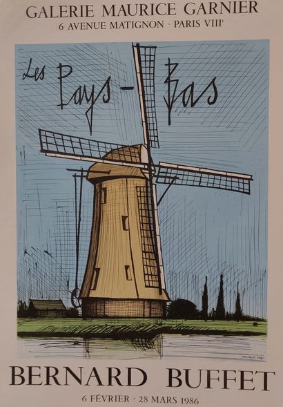 null Bernard BUFFET, Les Pays-Bas, Galerie Maurice Garnier, 1986, affiche, impression...
