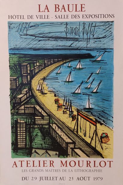 null Bernard BUFFET, exhibition at the City Hall of La Baule, 1979, poster, Mourlot...