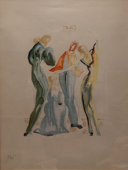 null After Salvador DALI (1904-1989)

Dante and the three graces

Lithograph.

Signed...