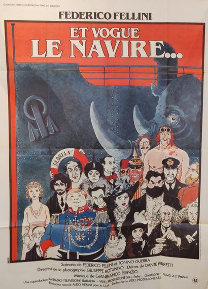 null TARDI, Et vogue le navire, a film by Federico Fellini, poster. 

160 x 120 cm...