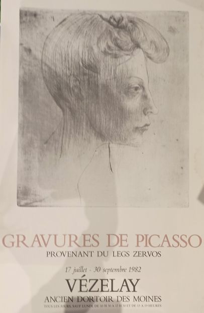 null Lot comprenant environ quatre-vingt affiches d'exposition dont Picasso, Georges...
