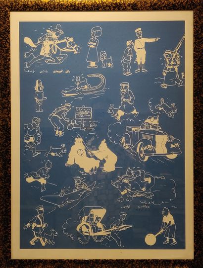 null TINTIN

Cover page of the albums

Poster silk-screened on paper. (Framed)

80...